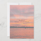 Rustic Lake Sunset Lakeside Wedding Invites © Kaart (Achterkant)