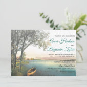 Rustic Lakeside Mariage campagnard Invitations de  (Debout devant)