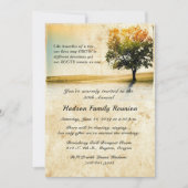 Rustic Lakeside Tree Famille Invitations de la réu (Devant)
