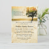 Rustic Lakeside Tree Famille Invitations de la réu (Debout devant)