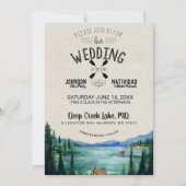 Rustic Lakeside Wedding Kaart (Voorkant)