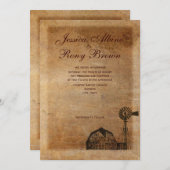 Rustic Land  Canvas Barn Windmill Kaart (Voorkant / Achterkant)