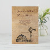 Rustic Land  Canvas Barn Windmill Kaart (Staand voorkant)