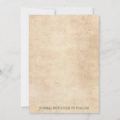 Rustic Land sparen de uitnodiging van de Datum  (Achterkant)