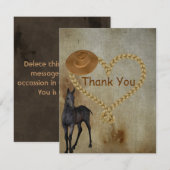 RUSTIC Land Western Dank je Bedankkaart (Voorkant / Achterkant)