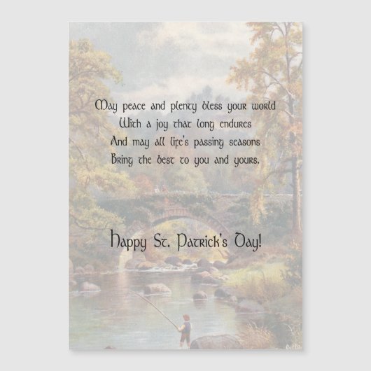 Rustic Landscape St. Patrick's Day Irish Blessing (Voorkant)