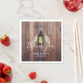 Rustic Lantern Baby's Breath Floral Barn Wedding Servet (Insitu)