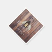 Rustic Lantern Baby's Breath Floral Barn Wedding Servet (Hoek)