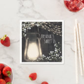 Rustic Lantern Baby's Breath & Lights Wedding Servet (Insitu)