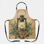 Rustic lantern christmas holly pine festive winter schort (Voorkant)