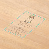 Rustic Lantern Floral Acryl Uitnodigingen (Laagn)