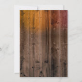 Rustic Lantern Gold Confetti Barn Wedding Kaart (Achterkant)