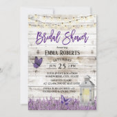 Rustic Lantern Lavender Flowers Barn Vrijgezellenf Kaart (Voorkant)