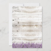 Rustic Lantern Lavender Flowers Barn Vrijgezellenf Kaart (Achterkant)
