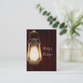 Rustic Lantern Light Cherry Wood Farmhouse Barn Visitekaartje (Staand voorkant)