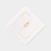 Rustic Lantern Line Art Floral Folie Servetten (Rechts)