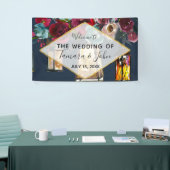 Rustic Lantern Navy Burgundy Merlot Wedding Spandoek (Beurs)