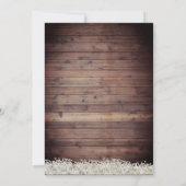 Rustic Lantern String Lights Baby's Breath Wedding Kaart (Achterkant)