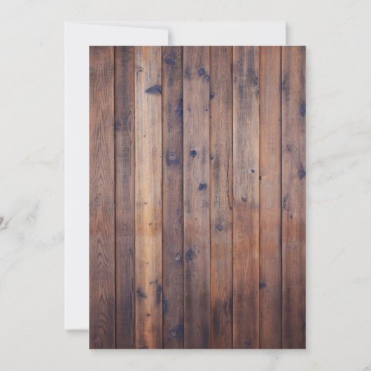 Rustic Lantern & String Lights Barn Wedding Kaart (Achterkant)