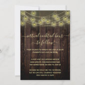 Rustic Lantern Virtual Wedding Livestream Wedding Kaart (Achterkant)