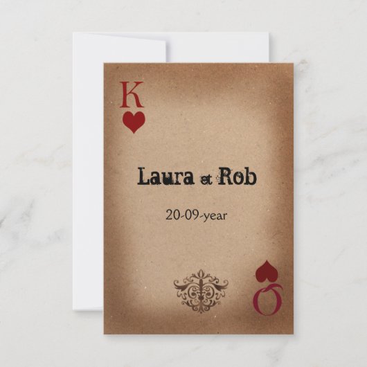 Rustic Las Vegas Wedding Cards RSVP Kaartje (Voorkant)