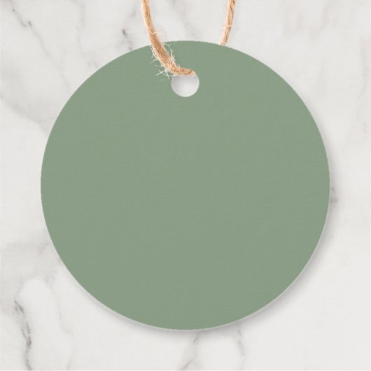 Rustic Laurel Leaves Script Initialen Weddenschap Bedankjes Labels (Achterkant)