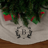 Rustic Laurel Wreath Monogram Boomrok Kerstboom Rok
