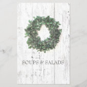 Rustic Laurel Wreath Recipe Organisator Divider (Voorkant)