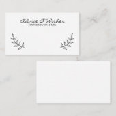Rustic Laurels Wedding Advice and Wishes Advieskaart (Voorkant / Achterkant)