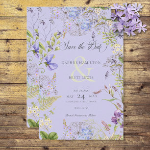 Rustic Lavendel & Salie Wilde Bloemen Lavendel Save The Date