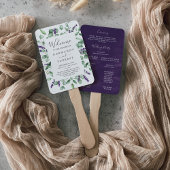 Rustic Lavender and Eucalyptus Wedding Programme F Handwaaier