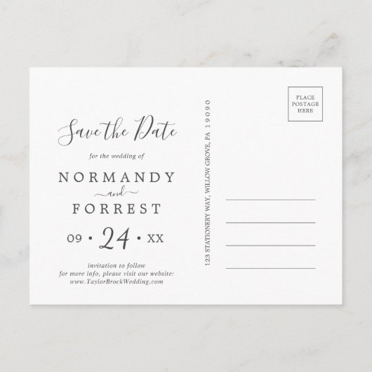 Rustic Lavender Circle Enregistrer la date Carte p (Dos)