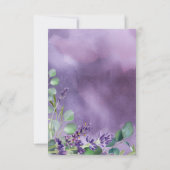 Rustic Lavender en Eucalyptus Wedding RSVP Kaartje (Achterkant)