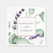 Rustic Lavender en Eucalyptus Wedding Servet (Voorkant)