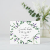 Rustic Lavender Enregistrer la carte postale Date (Debout devant)