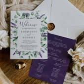 Rustic Lavender et Eucalyptus Wedding Programme