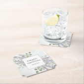 Rustic Lavender & Eucalyptus Elegant Wedding Kartonnen Onderzetters (Insitu)