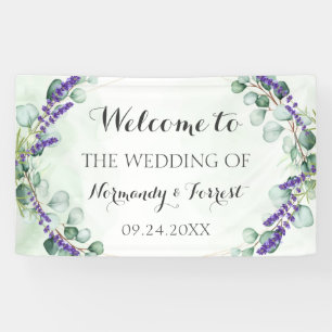 Rustic Lavender Eucalyptus Gold Wedding Backdrop Spandoek