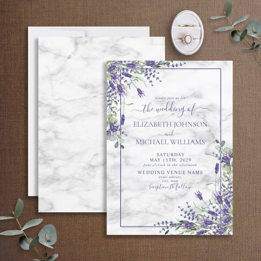 Rustic Lavender Eucalyptus Greenery Foto Weddensch Kaart
