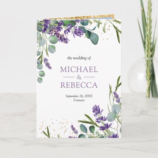 Rustic Lavender Eucalyptus Photo QR Code Wedding (Voorkant)