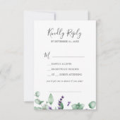 Rustic Lavender & Eucalyptus Song Request RSVP (Voorkant)