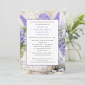 Rustic Lavender Flowers Tin Bucket Wedding | Kaart (Staand voorkant)