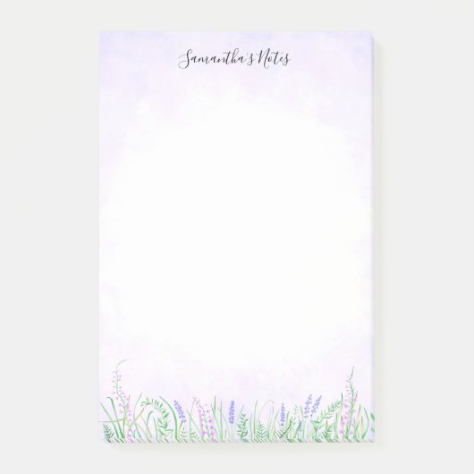 Rustic Lavender Greenery Spring Vibes Floral Post-it® Notes (Voorkant)