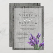 RUSTIC LAVENDER HYDRANGEAS WEDDING INVITATION KAART (Voorkant / Achterkant)