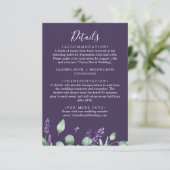 Rustic Lavender Paars - Kaart met details (Staand voorkant)