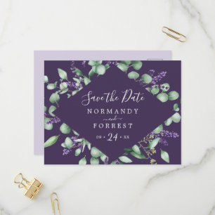 Rustic Lavender   Paars sparen het Briefkaart van 