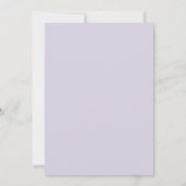 Rustic Lavender | Paarse Floral Lijst bruiloft Kaart (Achterkant)