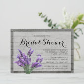 RUSTIC LAVENDER VRIJGEZELLENFEEST KAART (Staand voorkant)