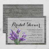 RUSTIC LAVENDER VRIJGEZELLENFEEST KAART (Voorkant / Achterkant)