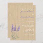 Rustic Lavender Wedding Kaart (Voorkant / Achterkant)